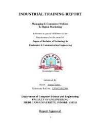 (d) submitting of industrial training marks to the board. Internship Report For Industrial Training Docsity