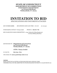 Is one of the largerest integrative machinery trade company in china,we have. Invitation To Bid Connecticut Department Of Administration Services