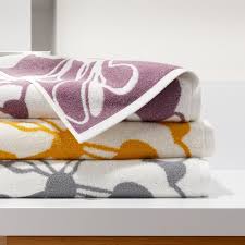 Excellent bath towels, they check all the boxes!denverjillbought these in white 6 months ago and came back last week for blue ones. Gemma Organic Floral Bath Towels Crate And Barrel