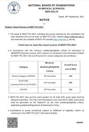 We may earn a commission through products pu. Neet Pg 2021 Result Scores Out Qualifying Marks Very High Candidates Await Revised Cut Off Aglasem News