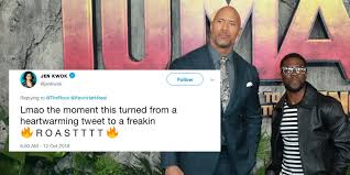 Trending images, videos and gifs related to kevin hart! The Rock Just Trolled Kevin Hart On Twitter And Hart Fired Back With A Brutal Response George Takei
