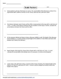 Ratios and proportional relationships 7rp1 compute unit rates associated with ratios of fractions, including ratios of lengths, areas and other geometry 7g1 solve problems involving scale drawings of geometric figures, including computing actual lengths and areas from a scale drawing. Scale Factor Worksheets Scale Factor Of Similar Figures