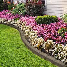 Vigoro Roman Stone 4 Ft Rubber Garden Edging Earth Mt5001597 The Home Depot Garden Edging Small Front Yard Landscaping Garden Landscape Design