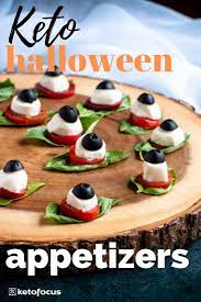 Easy Keto Halloween Appetizers Keep It Low Carb By Serving These At Your Next Halloween Pa Keto Holiday Recipes Halloween Appetizers Low Carb Recipes Dessert