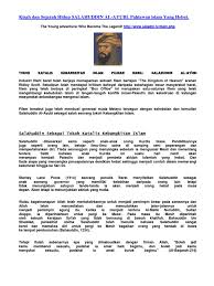 Doc biodata dan sejarah ringkas salahuddin al febrinariski febrina academia edu. Kisah Dan Sejarah Hidup Salahuddin Al Ayubi