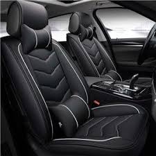 Black And White Leather Car Seat Covers Simple Design Soft Universal Fit Car Seat Covers Car Seats Custom Car Interior Leather Car Seat Covers