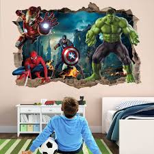 Zi xin superhero wall stickers iron man wall decals excellent vinyl wall decor for boys room living room (size 35.4 x 23.6 inch) 3.6 out of 5 stars 13 $16.99 $ 16. Marvel Your Name Childrens Bedroom Wall Art Sticker Marvel Avengers Super Heroes Home Accessories Decoration