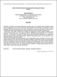 Abstrak merupakan gambaran dari sebuah karya tulis, makalah, skripsi dan lain sebagainya secara singkat. Contoh Abstrak Skripsi Sistem Informasi Akuntansi Kumpulan Berbagai Skripsi