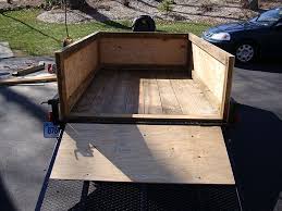 Rear View Of Wooden Sides On Utility Trailer Utility Trailer Utility Trailer Accessories Utility Trailer Upgrades