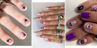 Who would've guessed that candy corn nail could be so adorable in cartoon form? 20 Halloween Nail Art Designs Cool Halloween Nails For 2019