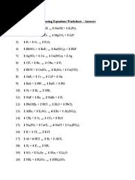 Mg + c2h4 + pbs04 nh3 + h20 + 02 pbs03 + mgo fe + type of reaction: Balancing Equations Worksheet Answers Chemical Substances Mole Unit