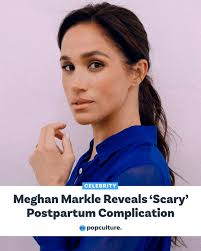 MeghanMarkle is opening up about the “rare” and “scary” condition she  suffered postpartum.⁠ The full story at the link in the comments ⬇️ (📷:  Lemonada