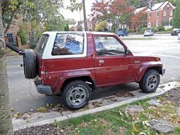It is known as the daihatsu lovibond rocky in japan, also known as the daihatsu sportrak in uk and the daihatsu feroza in other parts of latin america, australasia and europe. Curbside Classic 1990 Daihatsu Rocky Se Technical Knockout Curbside Classic