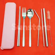 Cutlery set / tableware suit 3 in 1 (polos tidak ada ukiran) sudah termasuk sendok, garpu dan sumpit (bahan tebal) material : Jual Paket 8 Pcs Sedotan Set Dan Sendok Garpu Sumpit Stainless Model Korea Dengan Kotak Penyimpan Ramah Lingkungan Terbaru Juni 2021 Blibli