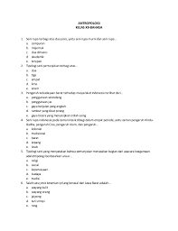Contoh Soal Antropologi Kelas Xii