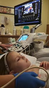 We are finally back in a room. I really think Nadia is going to be a  doctor. She knows what to do and where everything goes.