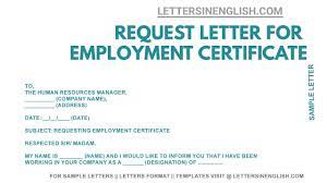 The proof of employment letter sample below offers the employment and income verification of matthew simpson, previously employed as general counsel for company inc. Request Letter For Employment Certificate Youtube