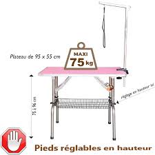 Tables d'école à hauteur réglable. Table Toilettage Chien Reglable En Hauteur Pas Cher