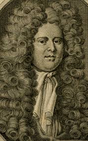 Rare Antique Master Print-PORTRAIT-DANIEL DEFOE-ROBINSON  CRUSOE-Skelton-1785