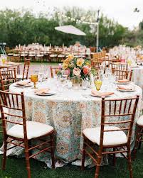 A Bright Wedding In Arizona With Boho Touches Round Wedding Tables Bright Wedding Wedding Table Linens