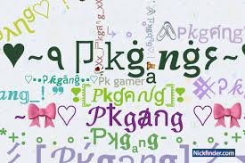 Nicknames for Pkgang: Pk°᭄Gang࿐, Pk gang, Pk GANG √, Pk gangapur, PK gang