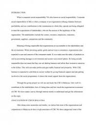 Furthermore, the importance of csr practices was emphasized by companies in order to ensure its sustainability in. Corporate Social Responsibility In Malaysia Research Paper