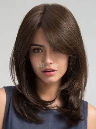 Women Hair Wigs Deep Brown Side Parting Long Curly Synthetic Wigs Hair Styles Medium Hair Styles Long Hair Styles