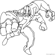 Four Arms Alien Force Coloring Page Coloringall