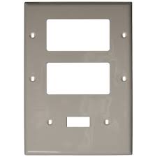 Solid white oversized 2 gang 1 centered decora rocker plate covers made in usa. Leviton 80731 W 3 Gang 1 Toggle 2 Decora Gfci Device Combination Wallplate Thermoplastic Nylon Device Mount White Walmart Com Walmart Com