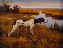 Hunting Scene Oil Painting Hunting Dog Oil Painting Oil Paintings Dog Paintings Hunting Dogs Oil Painting