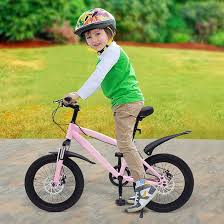 PINYELIN 18 inch Mountain Bike for Children, Kids Mountain Bikep Unisex  Childrens Bike Kids Bike Bicycle, Kids Bike with Tyre Pump (pink) : ...