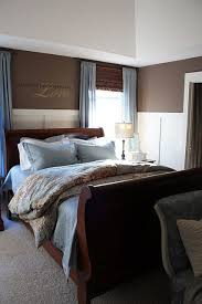 Master Bedroom Love The High Bead Board Chair Rail And The Colors Brown Master Bedroom Master Bedroom Colors Blue Bedroom Decor
