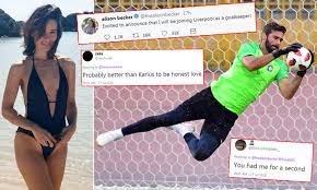 Memes related to soccer (football). American Comedian Alison Becker Jokes She Has Signed For Liverpool Daily Mail Online