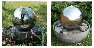 Fontaine Boule Eclipse En Acier Inox Geante 329 99 Modernes Wasser Feature Brunnen Kugel