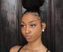 Curls Edges And Natural Hair Image Natural Hair Styles Easy High Bun Hairstyles Natural Hair Styles
