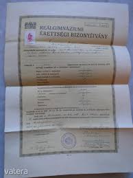 Érettségi bizonyítvány curtin college ,. Realgimnaziumi Erettsegi Bizonyitvany Selmeci Bela Istvan Reszere 1942
