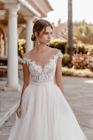 Ivory Blush Lace Beaded Wedding Dress Open Modern Boho Flower Etsy In 2020 Wedding Dresses Beaded Floral Dress Wedding Guest Rustic Wedding Dresses