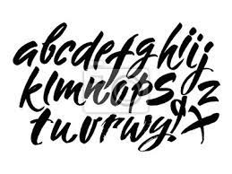 They can either be formal where they'll appear elegant or . Vector Acrylic Brush Style Hand Drawn Alphabet Font Calligraphy Leinwandbilder Bilder Ausloschen Anzahl Weiss Myloview De