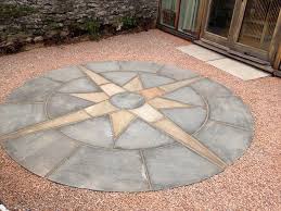 On The Ground Barn Conversion Country Garden Indian Sandstone Compass Outdoor Decor Country Gardening Decor
