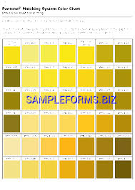 Pantone Color Chart Templates Samples Forms