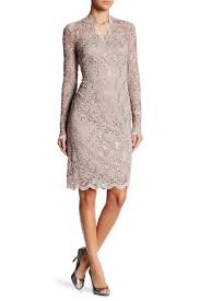 Marina Long Sleeve Sequin Lace Dress Nordstrom Rack Lace Dress Nordstrom Dresses Nordstrom Dresses Formal