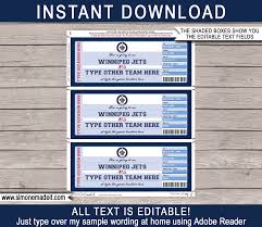 You'll be able to skip the long security lines at the airport and choose when you want to travel. Winnipeg Jets Game Ticket Gift Voucher Printable Surprise Hockey Tickets