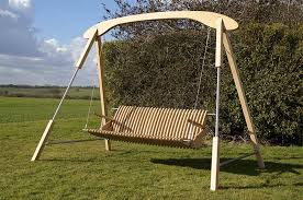 The seat is made from textaline, which is woven, weatherproof and comfortable to sit on. Traditional And Modern Wooden Garden Swing Seats And Swing Benches By Mr Woodcraft