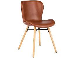 Etta Chair Set Of 4 Brown Faux Leather Dining Chairs With Solid Oak Legs In 2020 Faux Leather Dining Chairs Leather Dining Chairs Black Dining Chairs