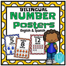 These Colored Bilingual Number Posters Are Perfect For The Bilingual Classroom In Both English And Spanish They Number Poster Elementary Resources Education