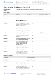 Is there a peer/code review practice in place? Operational Readiness Template Plan Checklist And Review Use It Free