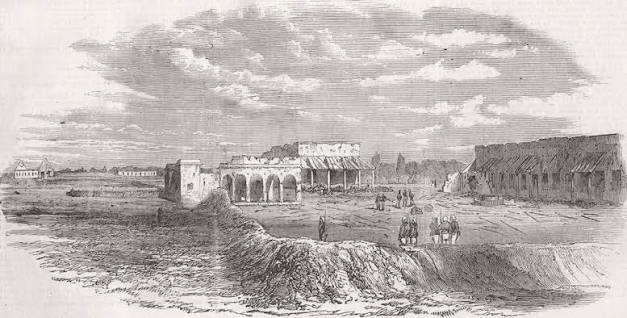 INDIA. The Intrenchments at Kanpur 1857 old antique vintage print picture – Antiquemapsandprints.com