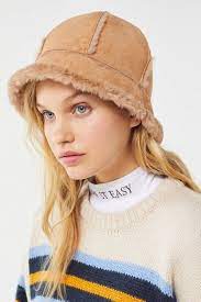 Sherpa Suede Bucket Hat Women Hat Outfits Outfits With Hats Hat Fashion