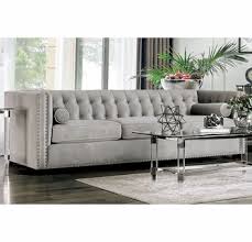 Check spelling or type a new query. Elliot Light Gray Velvet Sofa Oversized By Furniture Of America