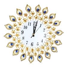 Falls ein raum geplant ist echt und. Metall Pfau Uhr Wanduhr Deko Fur Wohnzimmer Kaufland De